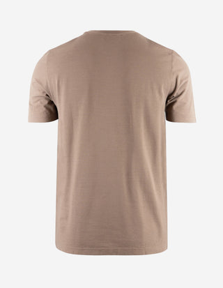 T-shirt Cotton Crew Neck Gråbeige