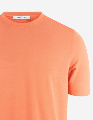 T-shirt Cotton Crew Neck Hallonröd
