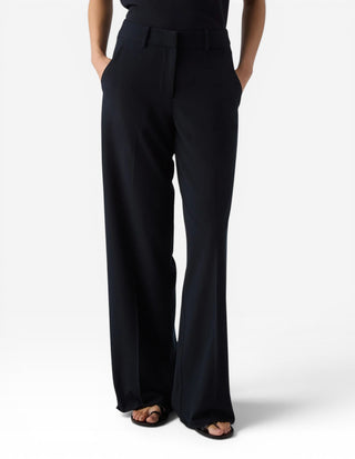 Ingrid Trousers Front Zip Mörkblå
