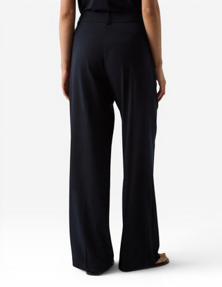 Ingrid Trousers Front Zip Mörkblå