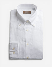 Slim Fit Skjorta Linne Vit