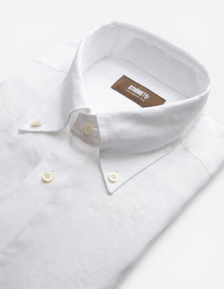 Slim Fit Skjorta Linne Vit