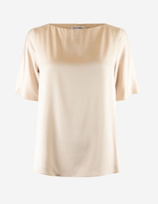 Yoli Blus Siden Ljusbeige