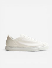Racquet Unlined Leather Sneaker Vit