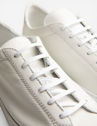 Racquet Unlined Leather Sneaker Vit
