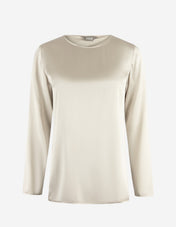 Moldava Blus Siden Ljusbeige