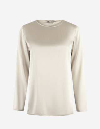 Moldava Blus Siden Ljusbeige