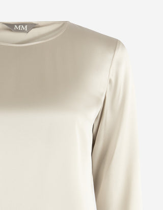Moldava Blus Siden Ljusbeige