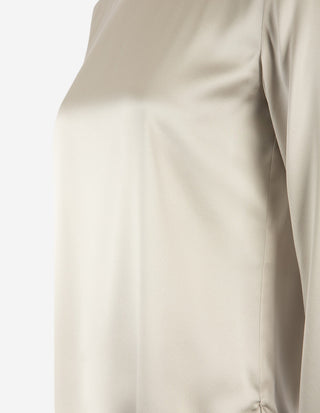 Moldava Blus Siden Ljusbeige