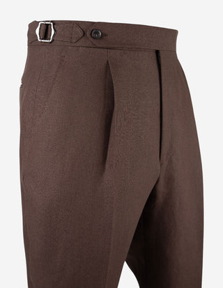 Sartorial Trouser Linne Brun