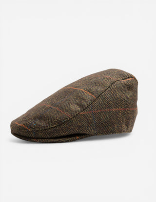 Cheviot Keps Tweed Grön