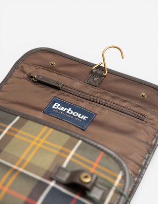 Tartan Hanging Washbag Classic Tartan Brown One Size