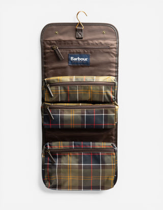 Tartan Hanging Washbag Classic Tartan Brown One Size