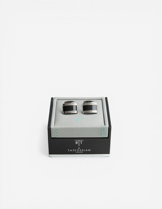 D Shape Manschettknappar Silver/Svart