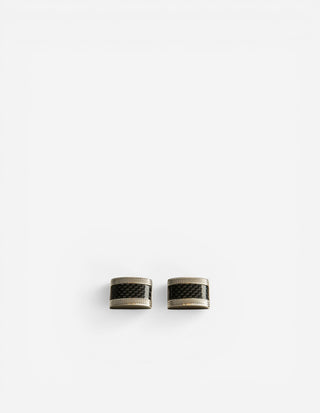 D Shape Manschettknappar Silver/Svart