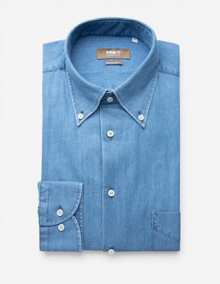 Regular Fit XLÄ Skjorta Denim Blå