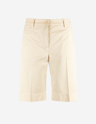 Marilyn Poplin City Shorts Ljusbeige