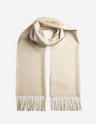 Pure Cashmere Scarf Solid Melange  One Size
