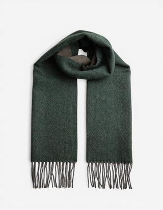 Halsduk Tvåsidig Cashmere Grön/Grå One Size