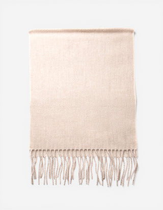 Halsduk Tvåsidig Cashmere Benvit/Beige One Size