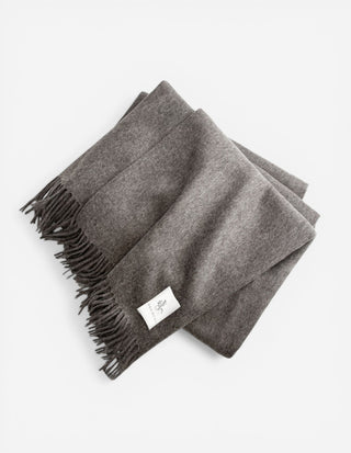 Pure Cashmere Plaid Solid Melange Grey