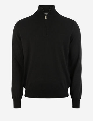 Tröja Zip Cashmere Svart