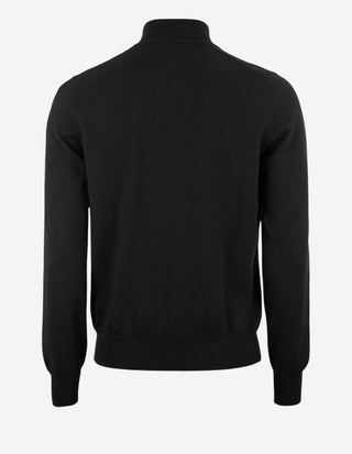 Tröja Zip Cashmere Svart