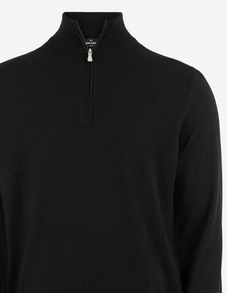 Tröja Zip Cashmere Svart