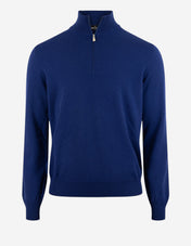 Tröja Zip Cashmere Marinblå