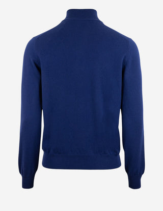 Tröja Zip Cashmere Marinblå