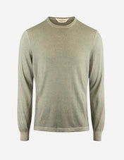 Tröja Rundhals Summer Cashmere Olivgrön