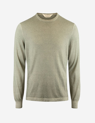 Tröja Rundhals Summer Cashmere Olivgrön