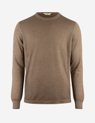 Tröja Rundhals Summer Cashmere Ljusbrun