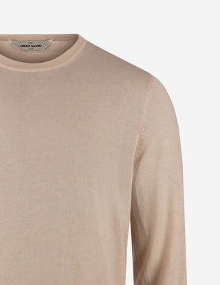 Tröja Rundhals Summer Cashmere Ljusbeige