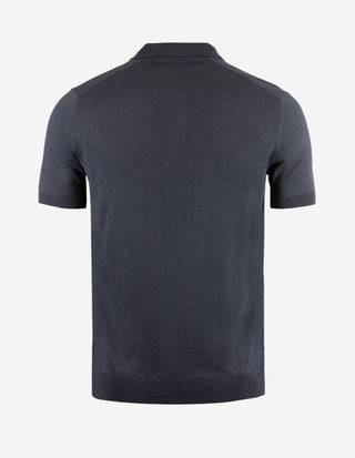 Polo Piquet Silk Navy