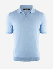 Polo Piquet Silk Ljusblå
