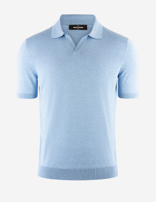 Polo Piquet Silk Ljusblå