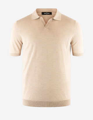 Polo Piquet Silk Beige