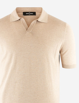 Polo Piquet Silk Beige