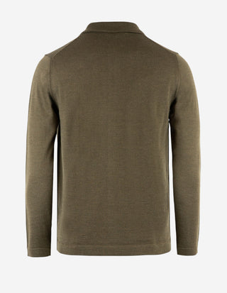 Cardigan Merinoull Grön