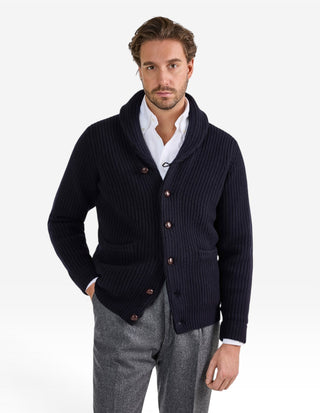 Unsworth Cardigan Lammull Navy