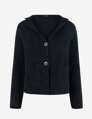 Vee Cardigan Alpacka/Ull Navy