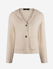 Vee Cardigan Alpacka/Ull Ljusbeige