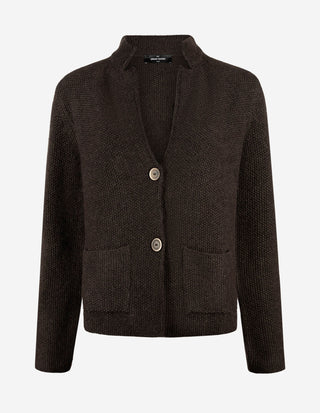 Vee Cardigan Alpacka/Ull Brun