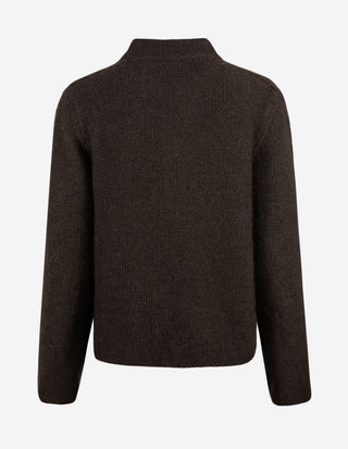 Vee Cardigan Alpacka/Ull Brun