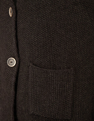 Vee Cardigan Alpacka/Ull Brun