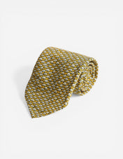Slips Siden Ofodrad Retromönster Gul / Vit One Size