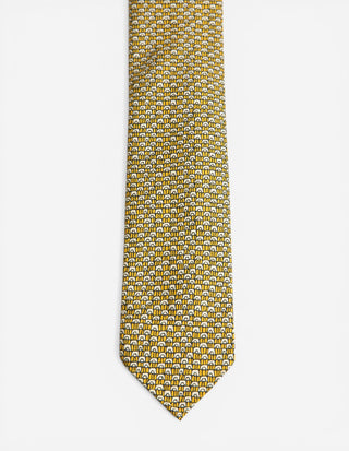 Slips Siden Ofodrad Retromönster Gul / Vit One Size