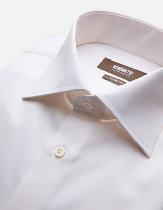 Slim Fit Skjorta Bomull Benvit