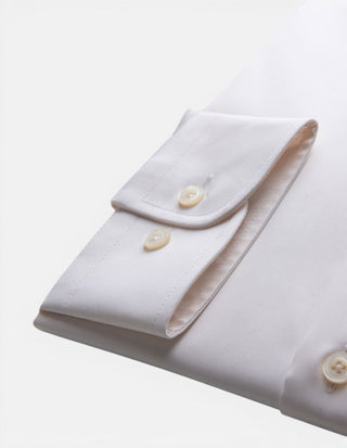 Slim Fit Skjorta Bomull Benvit